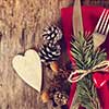 rustic christmas table setting