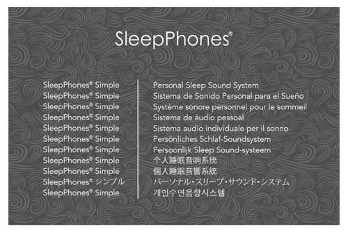 SleepPhones Simple Manual