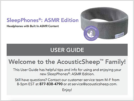 SleepPhones ASMR Edition User Guide