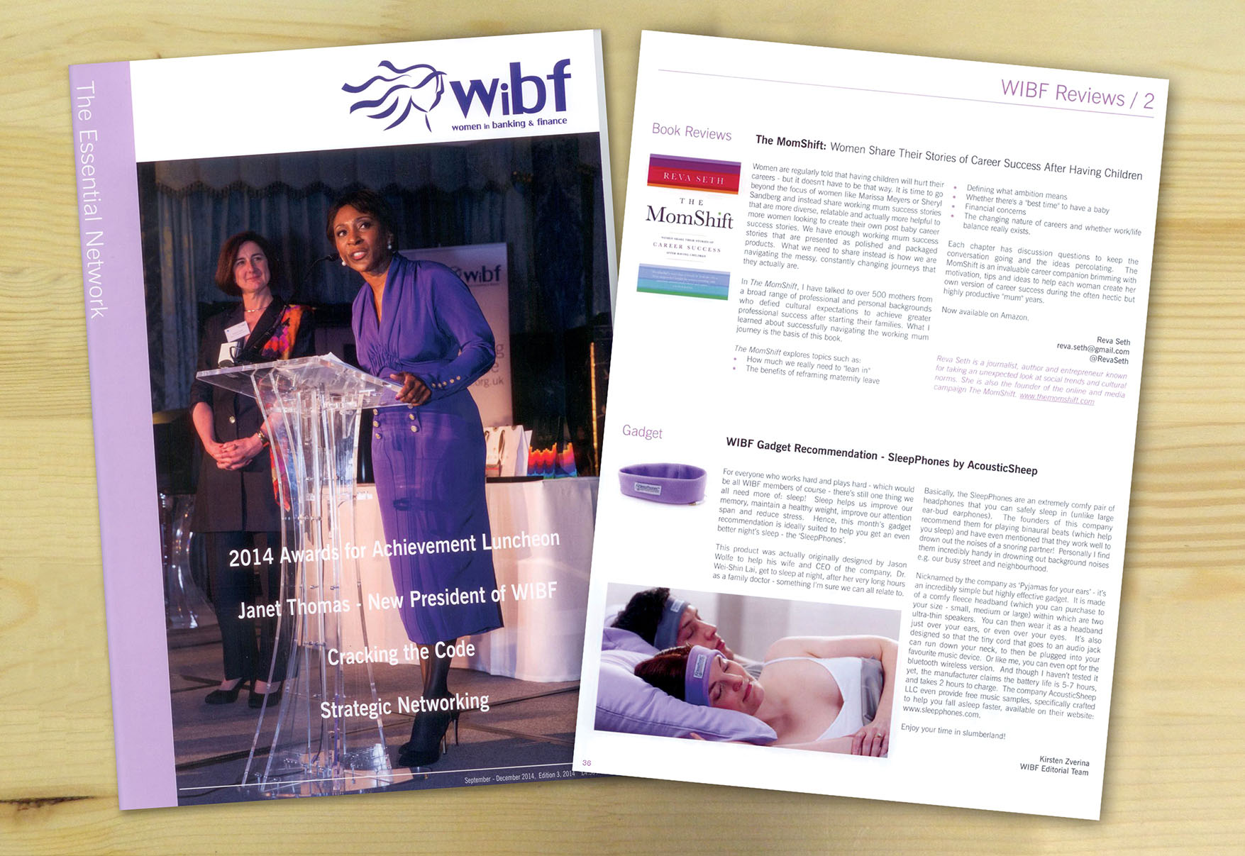 SleepPhones Featured in Women in Banking and Finance Magazine